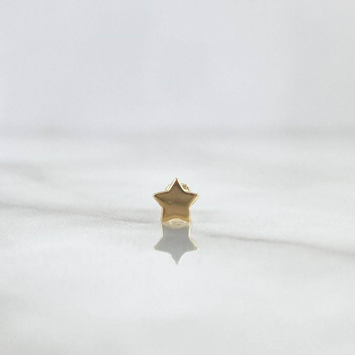 Piercing Estrella 0.3gr / 1cm / Rosca Bola Oro Amarillo Nac.Esp. 18K (Joya)