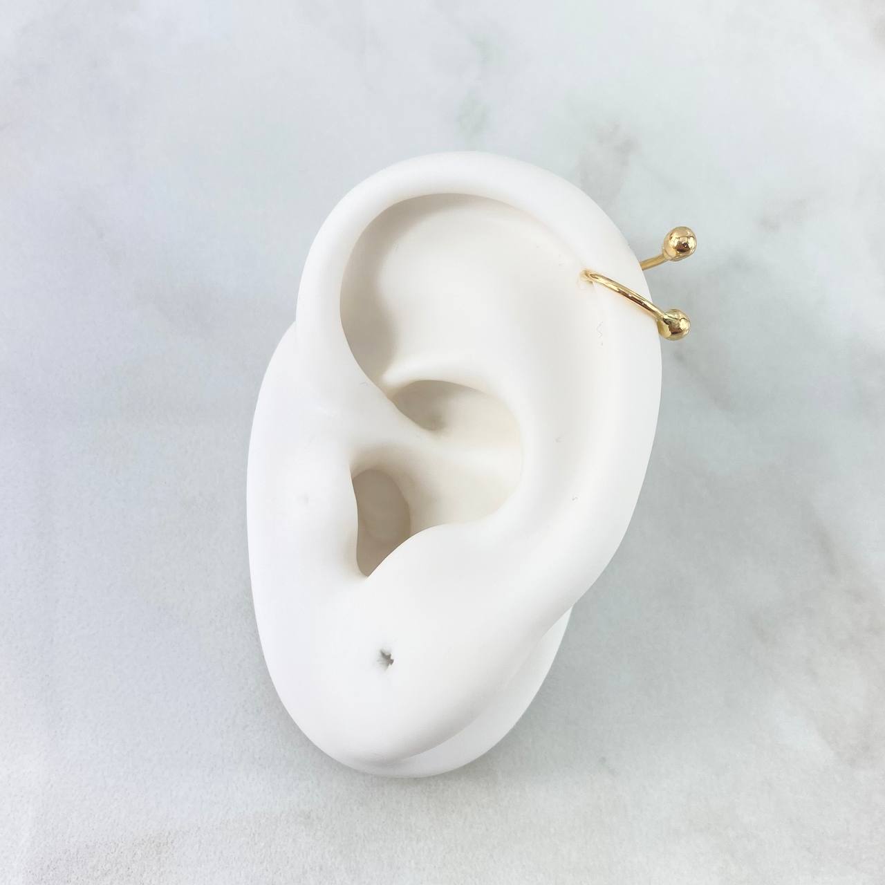 Piercing Espiral Bola 0.45gr / 1cm / 3mm Lisa Oro Amarillo 18K (Joya)