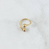 Piercing Espiral Bola 0.45gr / 1cm / 3mm Lisa Oro Amarillo 18K (Joya)