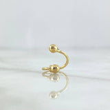 Piercing Espiral Bola 0.45gr / 1cm / 3mm Lisa Oro Amarillo 18K (Joya)