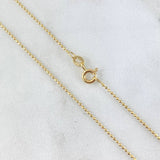 Cadena Militar 2.05gr / 45cm / 1mm Diamantada Oro Amarillo +3 18K
