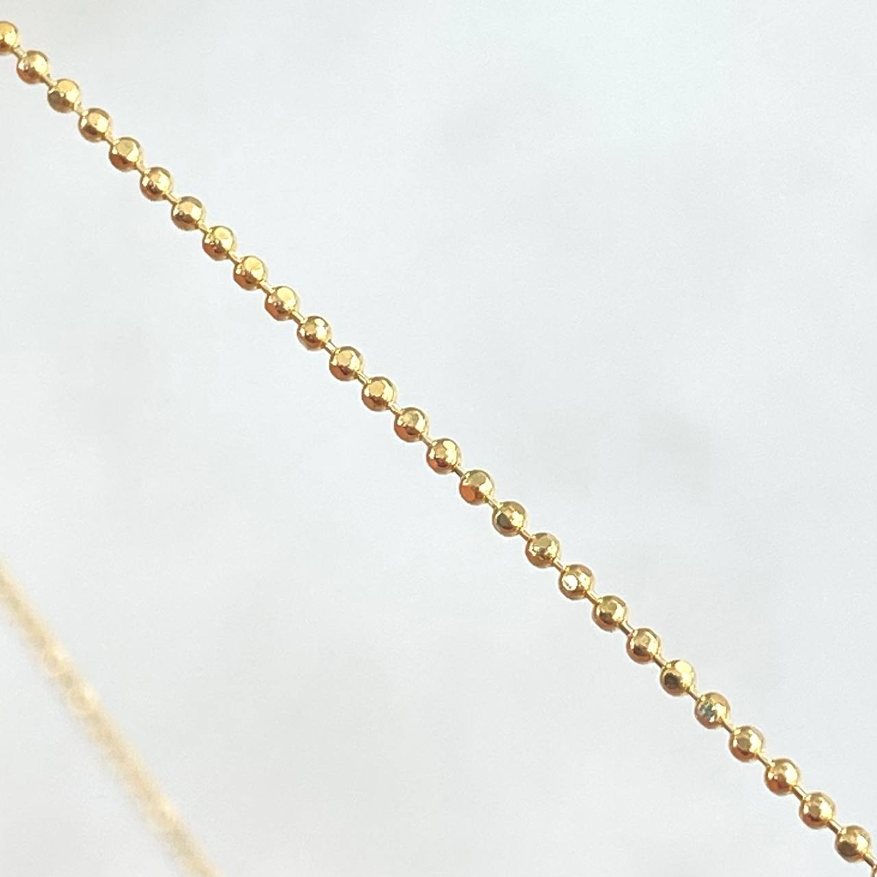 Cadena Militar 2.05gr / 45cm / 1mm Diamantada Oro Amarillo +3 18K
