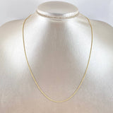 Cadena Militar 1.25gr / 45cm / 0.8mm Oro Amarillo +3 18K