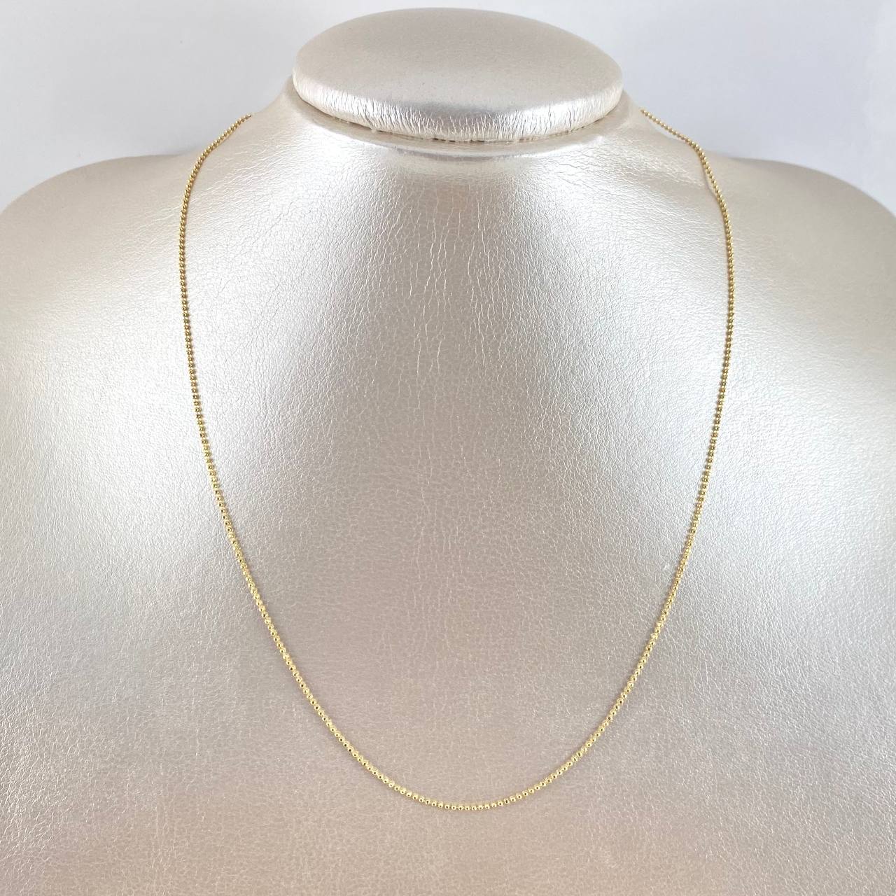 Cadena Militar 2.05gr / 45cm / 1mm Diamantada Oro Amarillo +3 18K