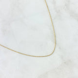 Cadena Militar 2.05gr / 45cm / 1mm Diamantada Oro Amarillo +3 18K