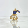 Dije Cabeza Pato Millonario 9.7gr / 3.6cm / Circones Blancos Azules Oro Amarillo