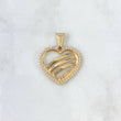 Dije Corazón Silueta 3.25gr / 3cm / Familia Circones Blancos Oro Amarillo