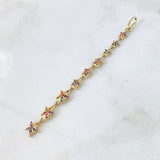 Dije Estela de Estrellas 2.55gr / 7.8cm / Circones Multicolores Oro Amarillo