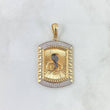 Dije Placa Cobra Resplandor 7.3gr / 4cm / Circones Blancos Dos Oros Amarillo Blanco