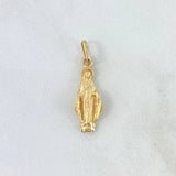 Dije Virgen Milagrosa 2gr / 2.8cm / Silueta Mate Oro Amarillo