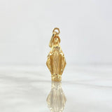 Dije Virgen Milagrosa 2gr / 2.8cm / Silueta Mate Oro Amarillo