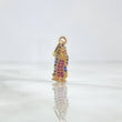 Dije Virgen de Guadalupe 1.15gr / 2.4cm / Silueta Circones Azules Fucsias Oro Amarillo