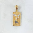 Dije Placa San Miguel Arcángel 4.85gr / 3.4cm / Dos Oros Amarillo Blanco ©