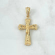 Dije Cruz Cristo Rombos 6.65gr / 5.4cm / Circones Blancos Oro Amarillo ©