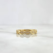 Anillo Ojos Infinitos 2.1gr / T6 1/2 / Circones Blancos Oro Amarillo
