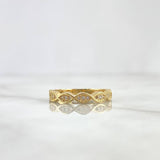 Anillo Ojos Infinitos 2.1gr / T6 1/2 / Circones Blancos Oro Amarillo