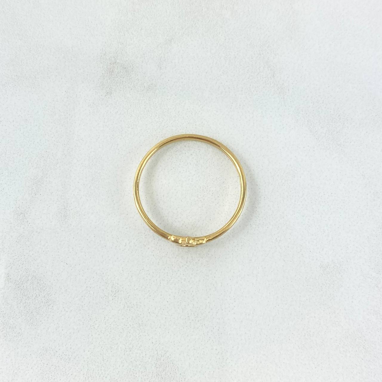 Anillo Silueta Estrella 1.35gr / T7 3/4 / Oro Amarillo