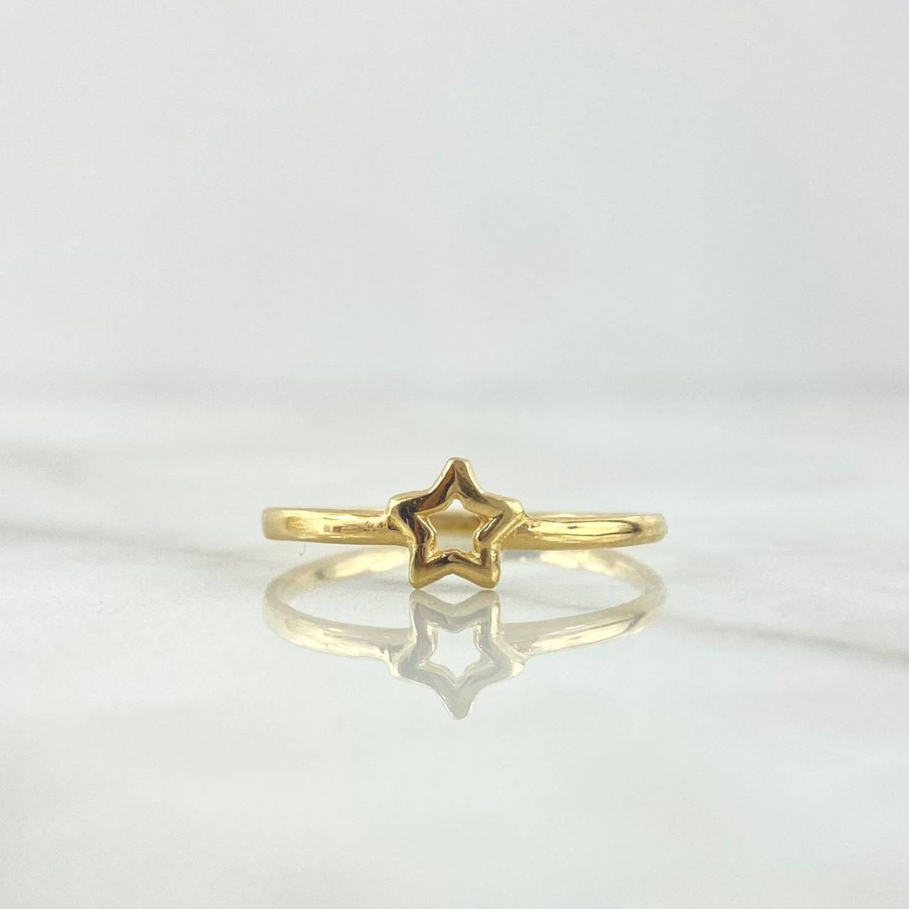 Anillo Silueta Estrella 1.5gr / T7 3/4 / Oro Amarillo