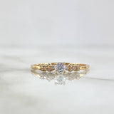 Anillo Solitario Centeno 1.6gr / T8 / Circones Blancos Oro Amarillo ©