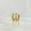 Candongas Rusticas Carril 4gr / 1.3cm / Circulares Circones Blancos Oro Amarillo