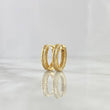 Candongas Rusticas Carril 4.35gr / 2.6cm / Ovaladas Circones Blancos Oro Amarillo