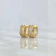 Candongas Rusticas Doble Carril 5.2gr / 1.3cm / Circulares Malla Circones Blancos Oro Amarillo
