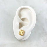 Topos Trébol VCyA 2.15gr / 9mm Diamantado Punteado Oro Amarillo Nac.Esp. 18K