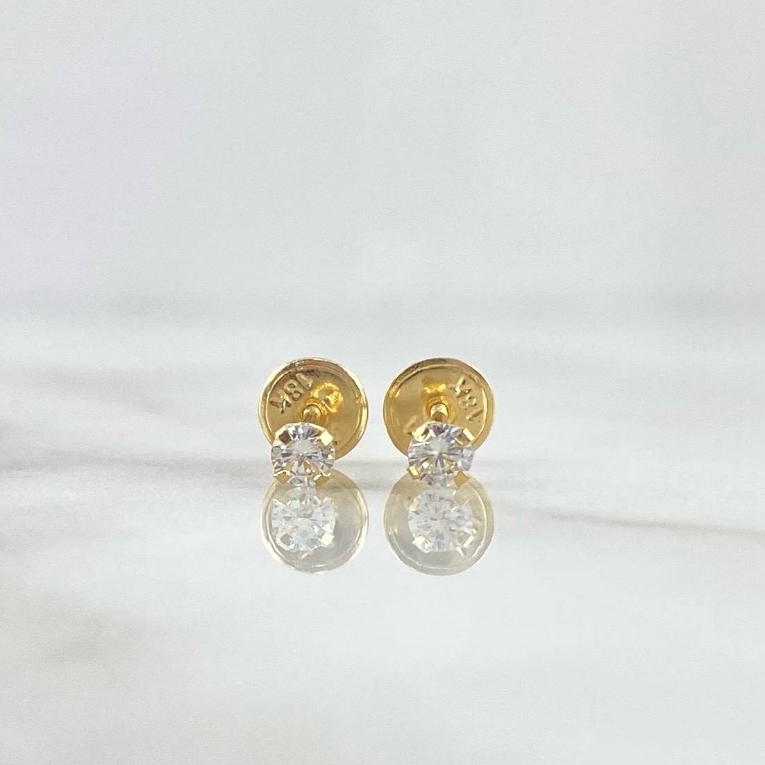 Topos Uña 0.5gr / 1.1cm / 3mm Circon Blanco Oro Amarillo (Joya)