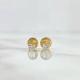 Topos Uña 0.5gr / 1.1cm / 3mm Circon Blanco Oro Amarillo (Joya) *