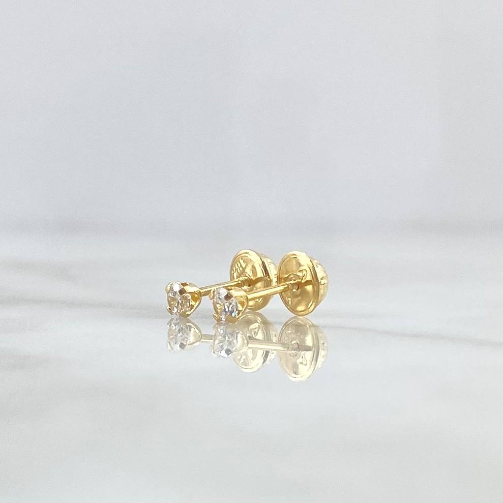 Topos Uña 0.5gr / 1.1cm / 3mm Circon Blanco Oro Amarillo (Joya) *