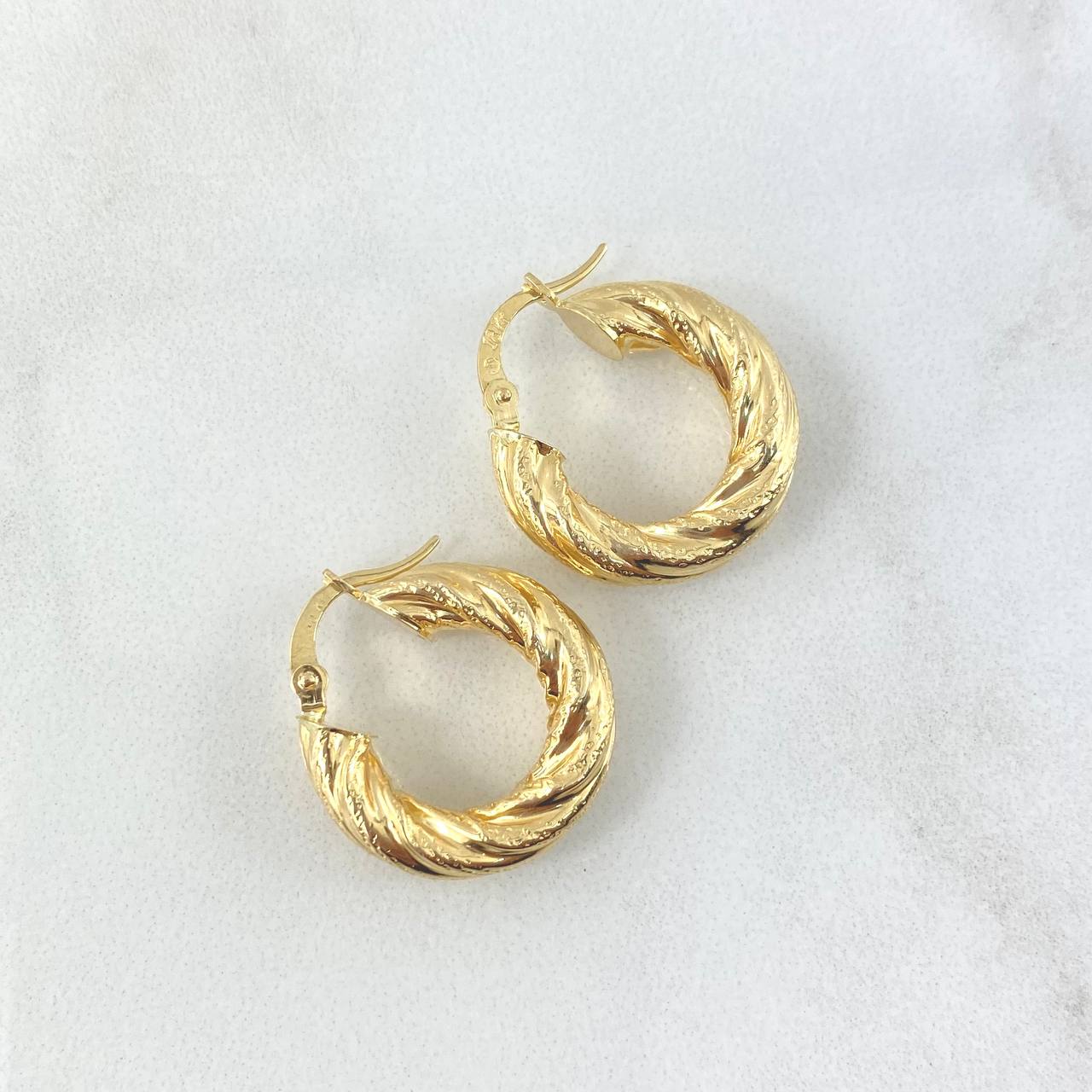 Candongas Anny 3.45gr / 2.1cm / Punteadas Oro Amarillo
