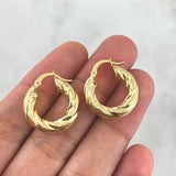 Candongas Anny 3.45gr / 2.1cm / Punteadas Oro Amarillo