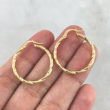 Candongas Sami 1.7gr / 2.8cm / Punteadas Entorchadas Oro Amarillo 18K ©