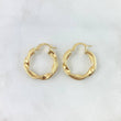 Candongas Valen 2.5gr / 2.3cm / Rayadas Entorchadas Oro Amarillo