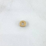Herraje Letra O 0.35gr / 6mm Tambor Oro Amarillo 18K ©