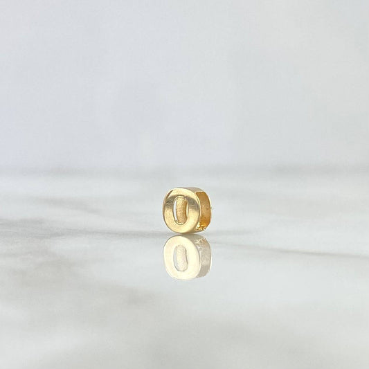 Herraje Letra O 0.35gr / 6mm Tambor Oro Amarillo 18K ©