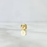 Herraje Letra O 0.35gr / 6mm Tambor Oro Amarillo 18K ©