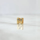 Herraje Letra N 0.4gr / 0.6cm / Oro Amarillo 18K