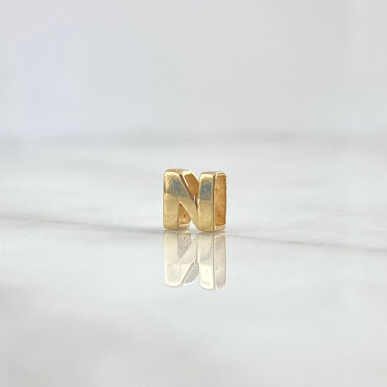 Herraje Letra N 0.45gr / 0.5cm / Oro Amarillo 18K