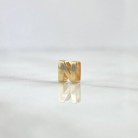 Herraje Letra N 0.4gr / 0.5cm / Oro Amarillo 18K