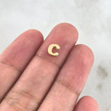 Herraje Letra C 0.3gr / 6mm / Tambor Oro Amarillo 18K