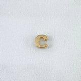 Herraje Letra C 0.3gr / 6mm / Tambor Oro Amarillo 18K