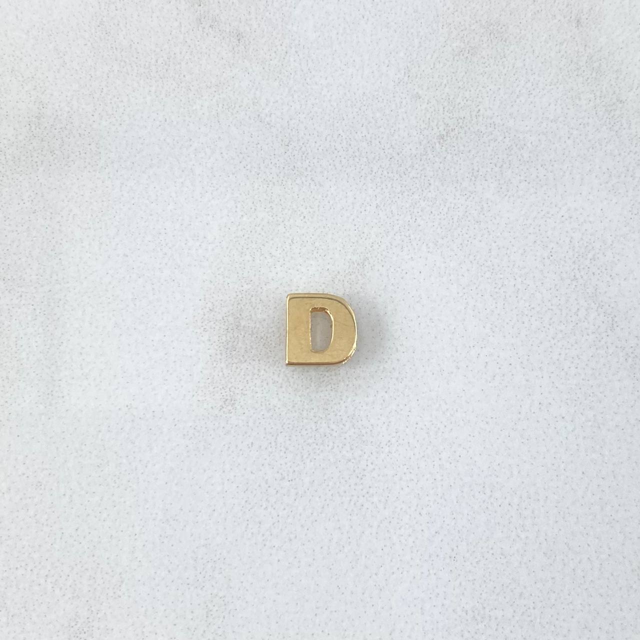Herraje Letra D 0.3gr / 0.5cm / Tambor Oro Amarillo ©