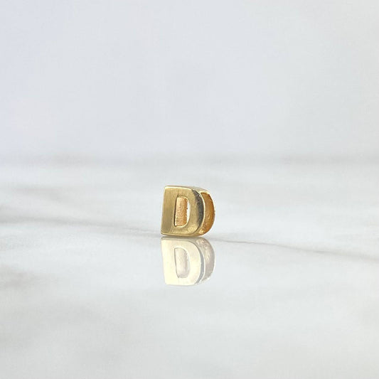 Herraje Letra D 0.35gr / 6mm / Tambor Oro Amarillo 18K ©
