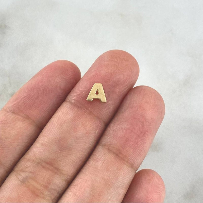Herraje Letra A 0.25gr / 6mm / Tambor Oro Amarillo ©
