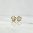 Topos Trébol VCyA 2.1gr / 7mm Nacar Blanco Punteado Oro Amarillo Nac.Esp. ©