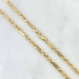Cadena Lazo Especial 4.7gr / 50cm / 2.4mm Oro Amarillo +3 18K