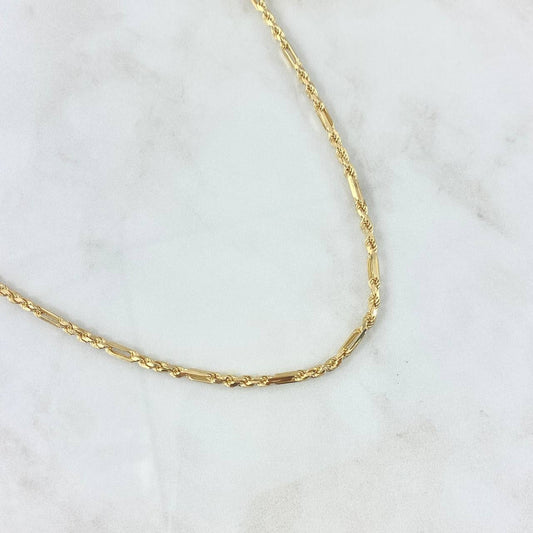 Cadena Lazo Especial 4.8gr / 50cm / 2.1mm Oro Amarillo +3 18K