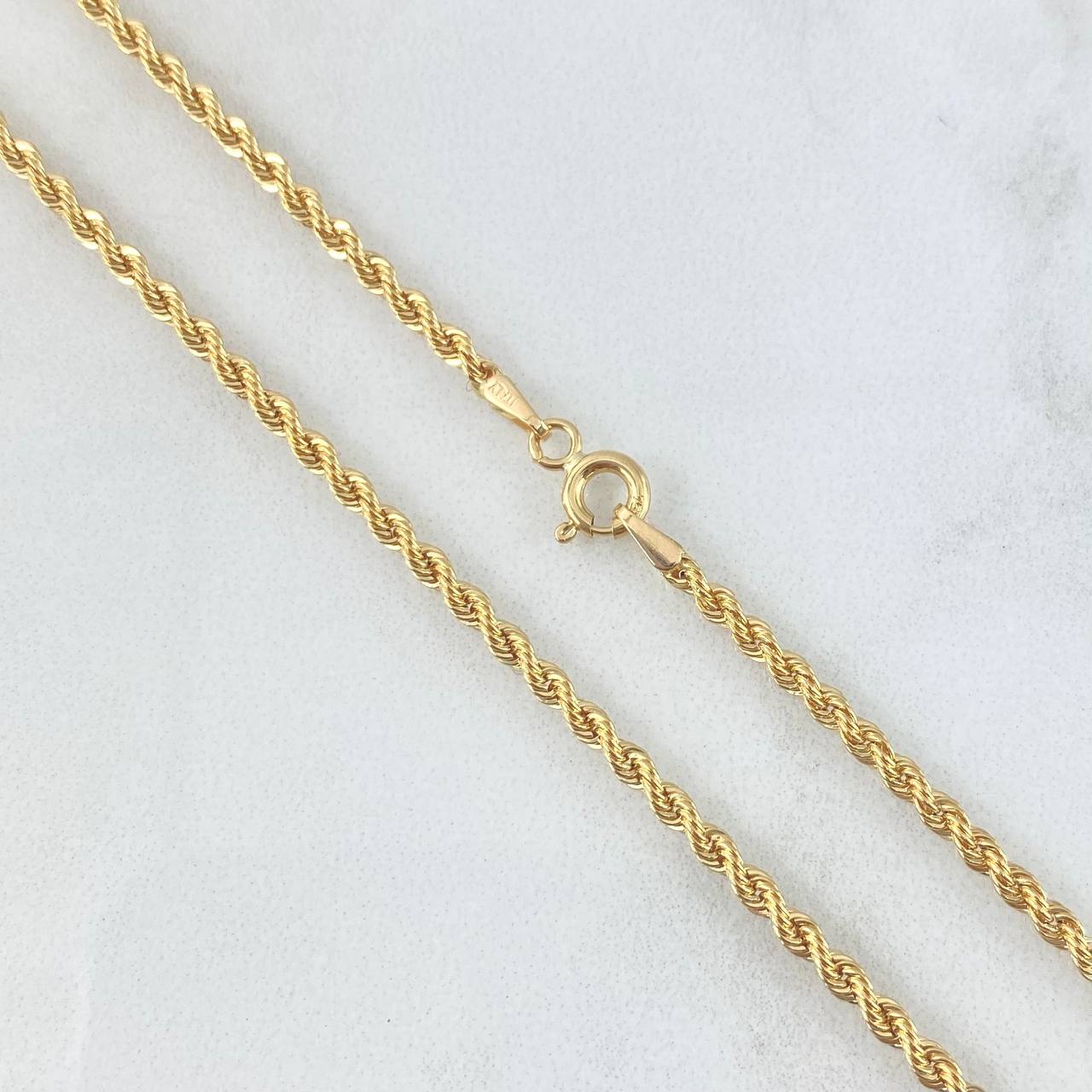 Cadena Lazo 2.85gr / 45cm / 2.2mm Oro Amarillo +3 18K *