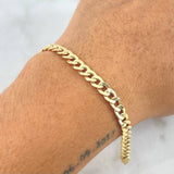Pulso Cubana 4.8gr / 21.5cm / 5.4mm Oro Amarillo +0 18K
